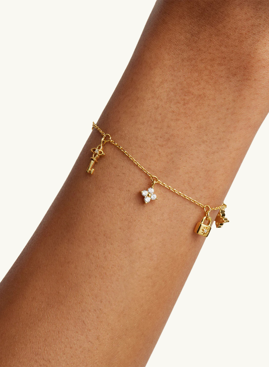 By Charlotte Love Unlocked Charm Bracelet in GOLD