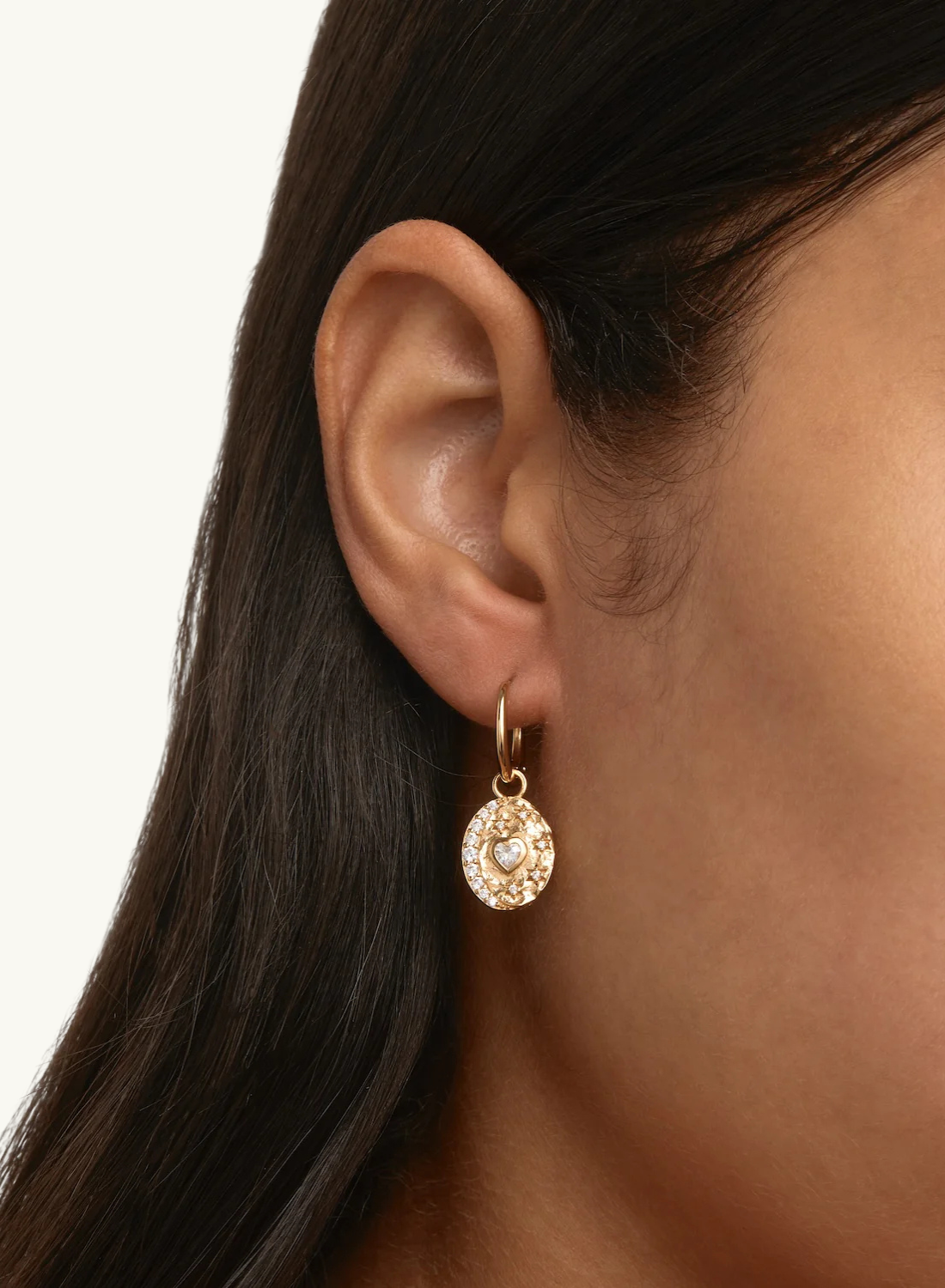 By Charlotte Love You To The Moon and Back Hoops in GOLD