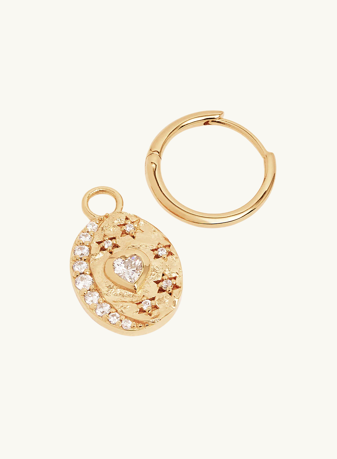 By Charlotte Love You To The Moon and Back Hoops in GOLD