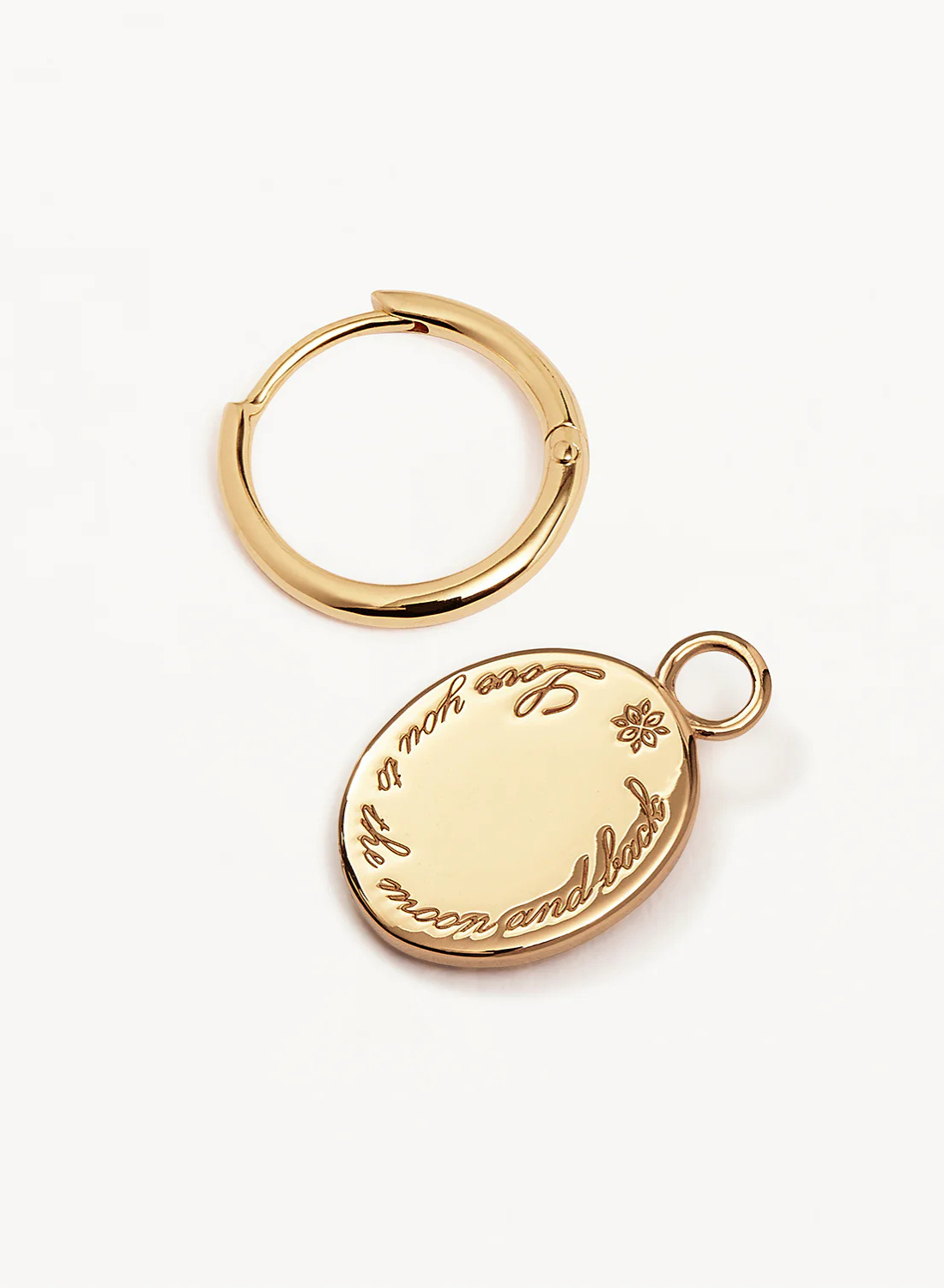 By Charlotte Love You To The Moon and Back Hoops in GOLD