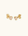 By Charlotte Radiant Heart Studs Earrings in GOLD