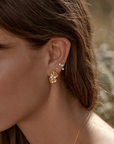 By Charlotte Serene Lotus Statement Earrings in GOLD
