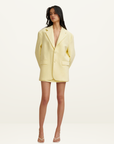 By Johnny Citrine Mini Skirt in Lemon