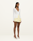 By Johnny Citrine Mini Skirt in Lemon