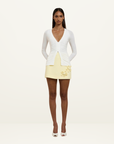 By Johnny Citrine Mini Skirt in Lemon