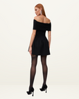 By Johnny Midnight Knit Mini Dress in BLACK