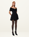 By Johnny Midnight Knit Mini Dress in BLACK