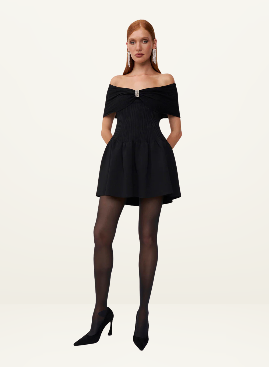 By Johnny Midnight Knit Mini Dress in BLACK – Frolic Girls