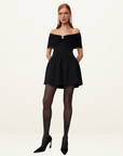 By Johnny Midnight Knit Mini Dress in BLACK
