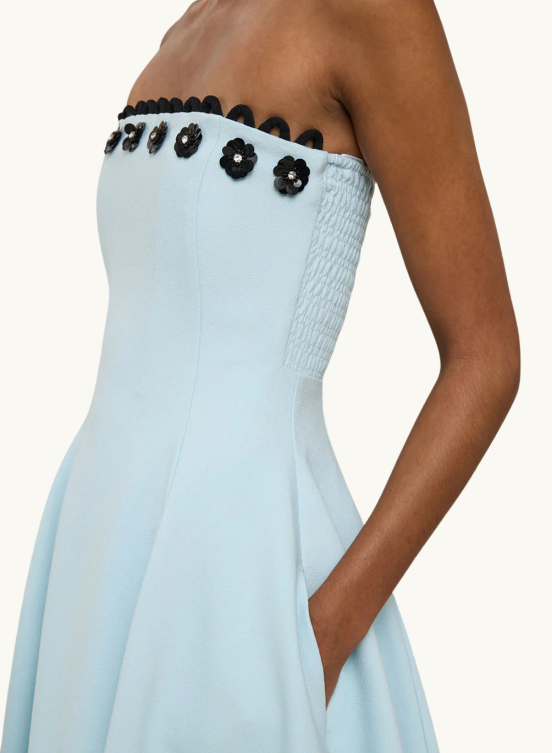 By Johnny Oceana Strapless Dress in Blue Black // LAST ONE - SIZE 16