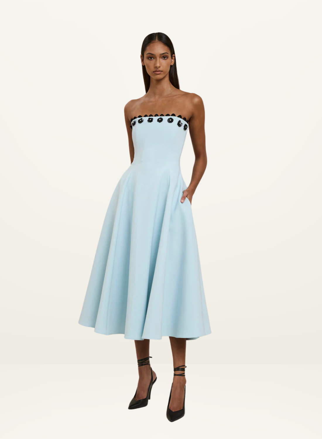 By Johnny Oceana Strapless Dress in Blue Black // LAST ONE - SIZE 16