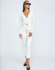 V Front Gather Long Sleeve Top IVORY By Johnny-By Johnny-Frolic Girls