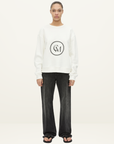 Camilla and Marc Bonnie Large Graphic Sweater in Soft White