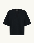 Camilla and Marc Canova V Neck Tee in Black