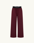 Camilla and Marc Dia Elastic Detail Pant in Burgundy
