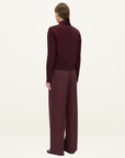 Camilla and Marc Dia Elastic Detail Pant in Burgundy