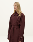 Camilla and Marc Dia Trench Coat in Burgundy