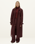 Camilla and Marc Dia Trench Coat in Burgundy
