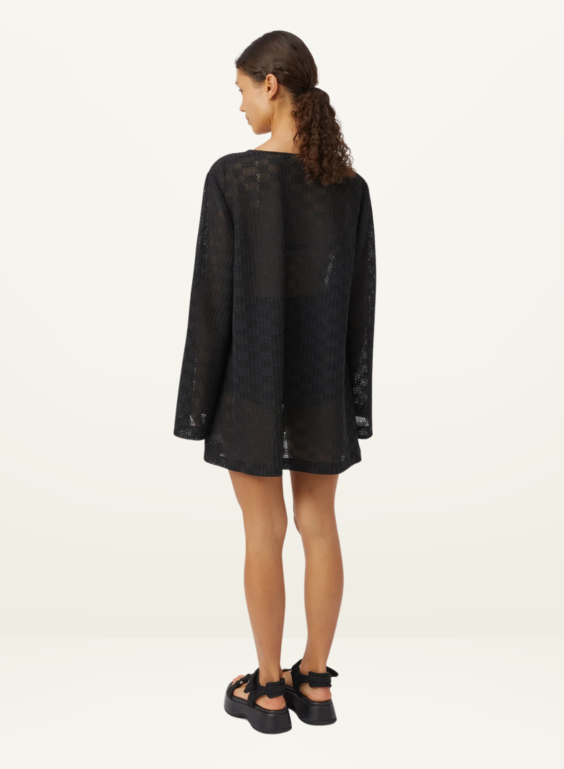 Camilla and Marc Dover V Neck Mini Dress in BLACK