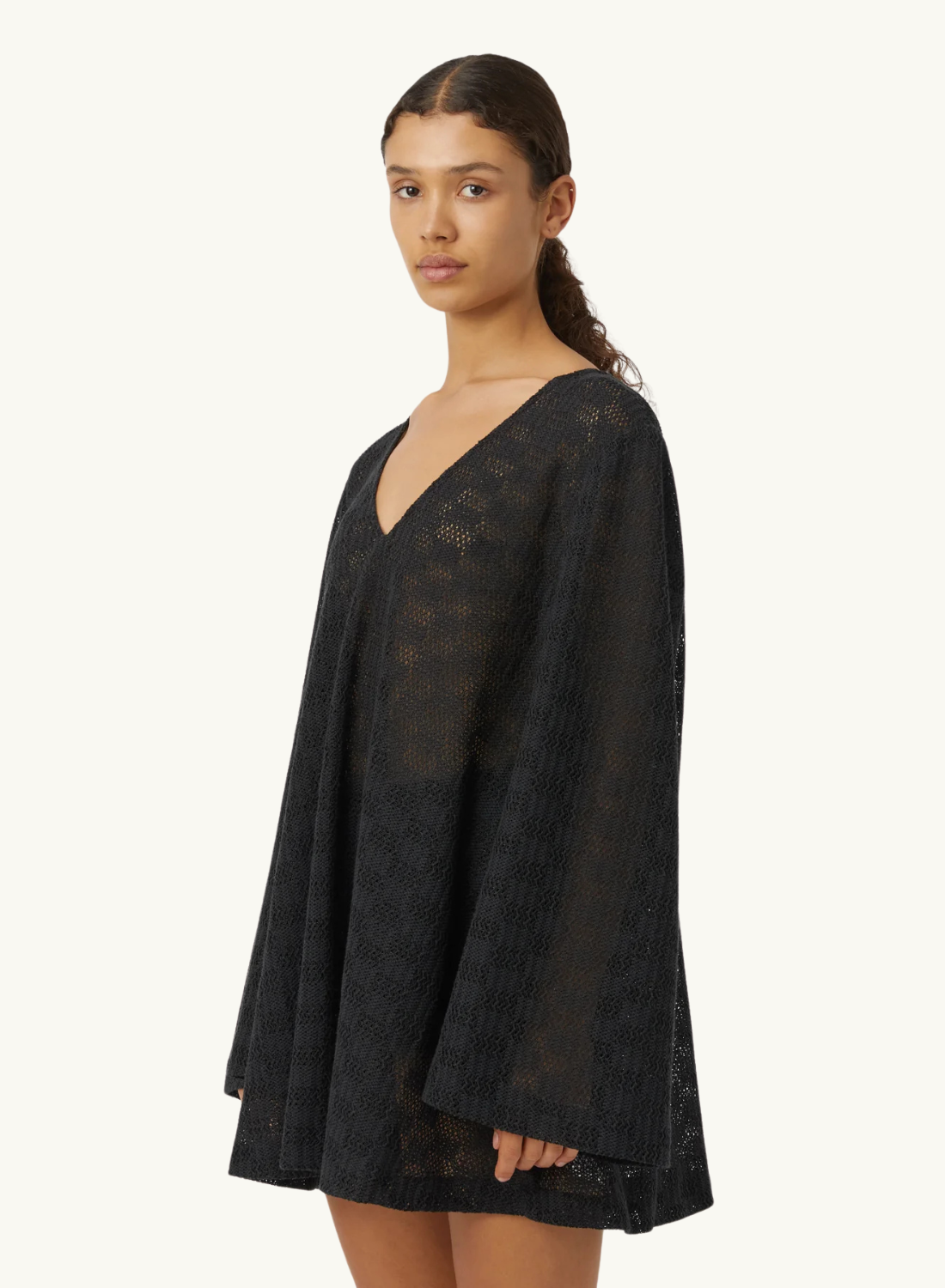 Camilla and Marc Dover V Neck Mini Dress in BLACK