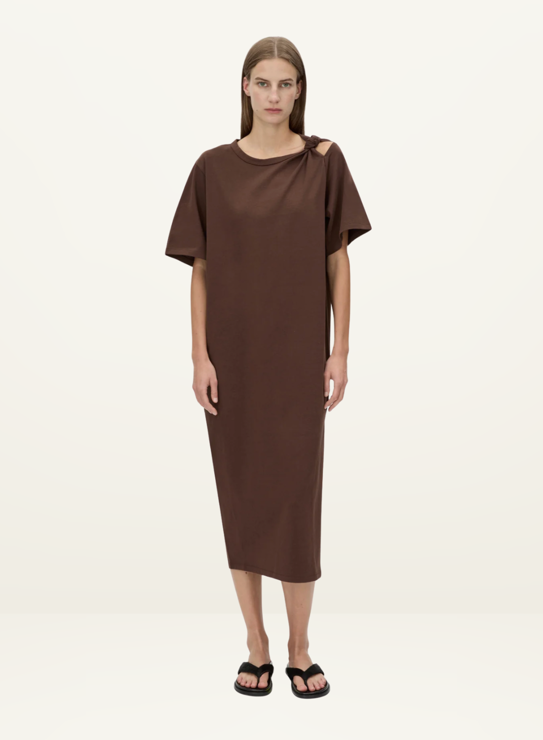 Camilla and Marc Juno Knot Tee Dress in Chocolate – Frolic Girls