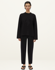 Camilla and Marc Lyndon Crew Knit Sweater in Black // LAST ONE - SIZE S