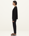 Camilla and Marc Lyndon Slim Knit Pant in Black