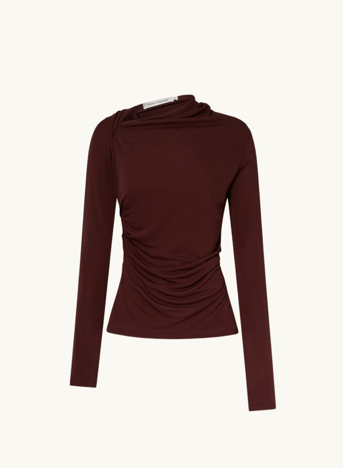 Camilla and Marc Mia Long Sleeve Top in ALMANDINE