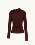 Camilla and Marc Mia Long Sleeve Top in ALMANDINE