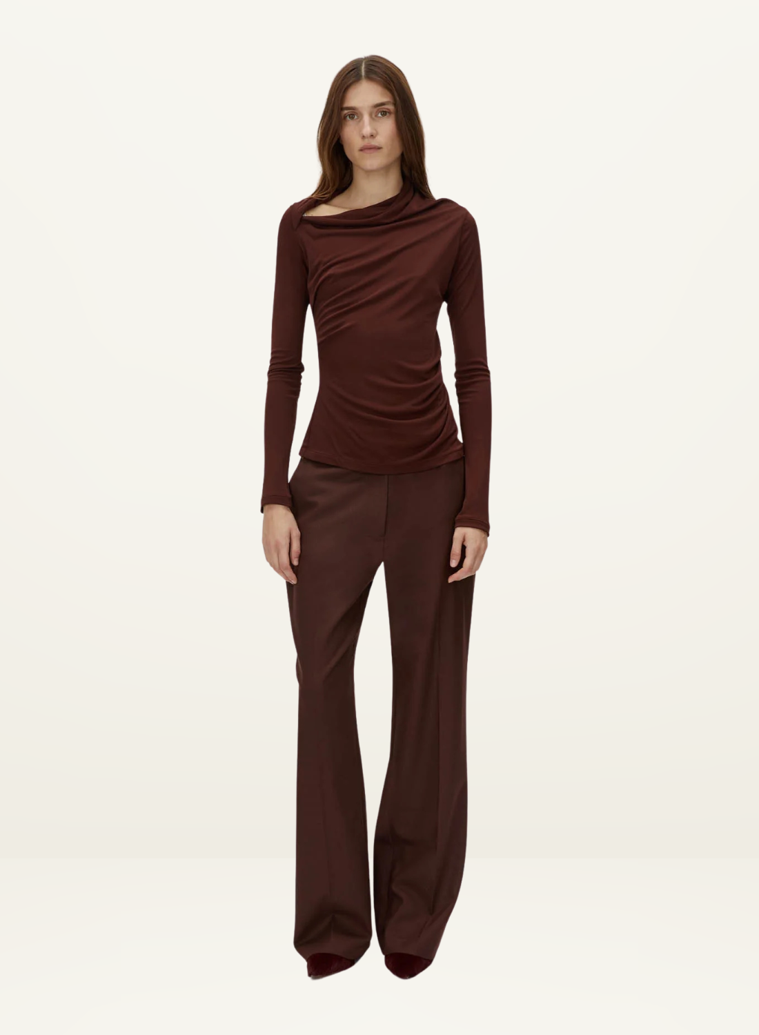 Camilla and Marc Mia Long Sleeve Top in ALMANDINE