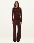 Camilla and Marc Mia Long Sleeve Top in ALMANDINE