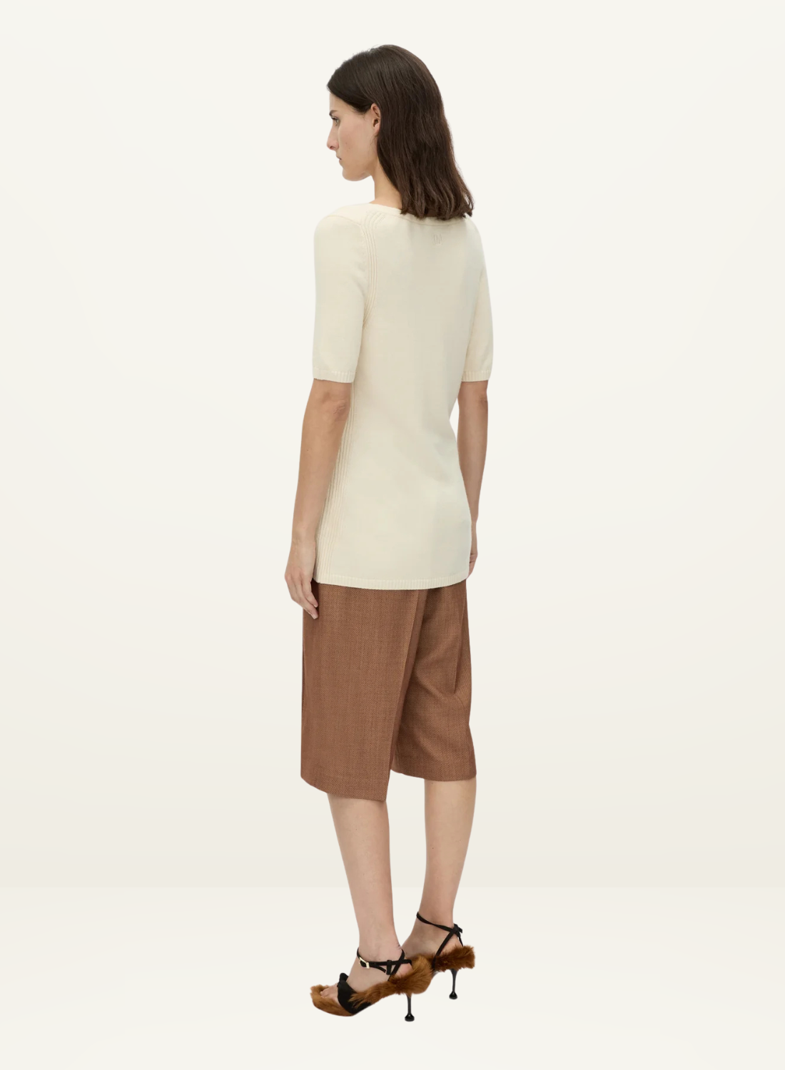 Camilla and Marc Nimbus Buttoned Short Sleeve Top in Cream