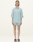 Camilla and Marc Ottilie 2.0 Short Sleeve Shirt in Soft Blue // LAST SIZE 10