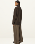 Camilla and Marc Romeo Funnel Neck Sweater in CHOCOLATE