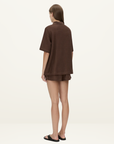 Camilla and Marc Turrell Collared Tee in Chocolate