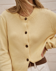 Ceres Nelly Long Sleeve Cardigan in Butter Yellow