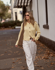 Ceres Nelly Long Sleeve Cardigan in Butter Yellow