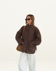 Ceres Teddy Coat in Chocolate
