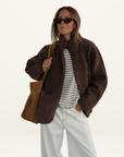 Ceres Teddy Coat in Chocolate
