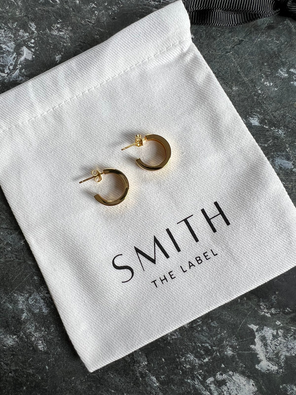 Prea Edge Hoop Earrings GOLD Smith-SMITH-Frolic Girls