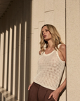 Esmaee Harbour Knit Tank in Pearl