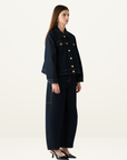 Esmaee Memphis Denim Jean in Dark Indigo