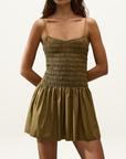 Faithfull Araceli Mini Dress in Olive