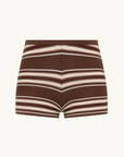 Faithfull Playa Mini Short in Ombre Stripe Macro Carob