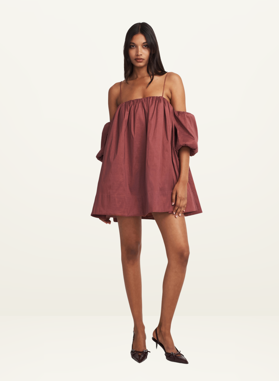 Hansen & Gretel Ainson Mini Dress in PINOT