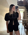 Hansen & Gretel Pellegrino Top in Black