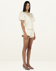 Hansen & Gretel Pellegrino Top in Pearl