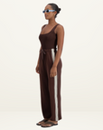 Jasmine Alexa Panarea Track Pant in BROWN