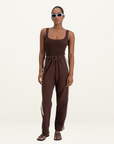Jasmine Alexa Panarea Track Pant in BROWN