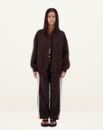 Jasmine Ischia Bomber Jacket in DARK BROWN